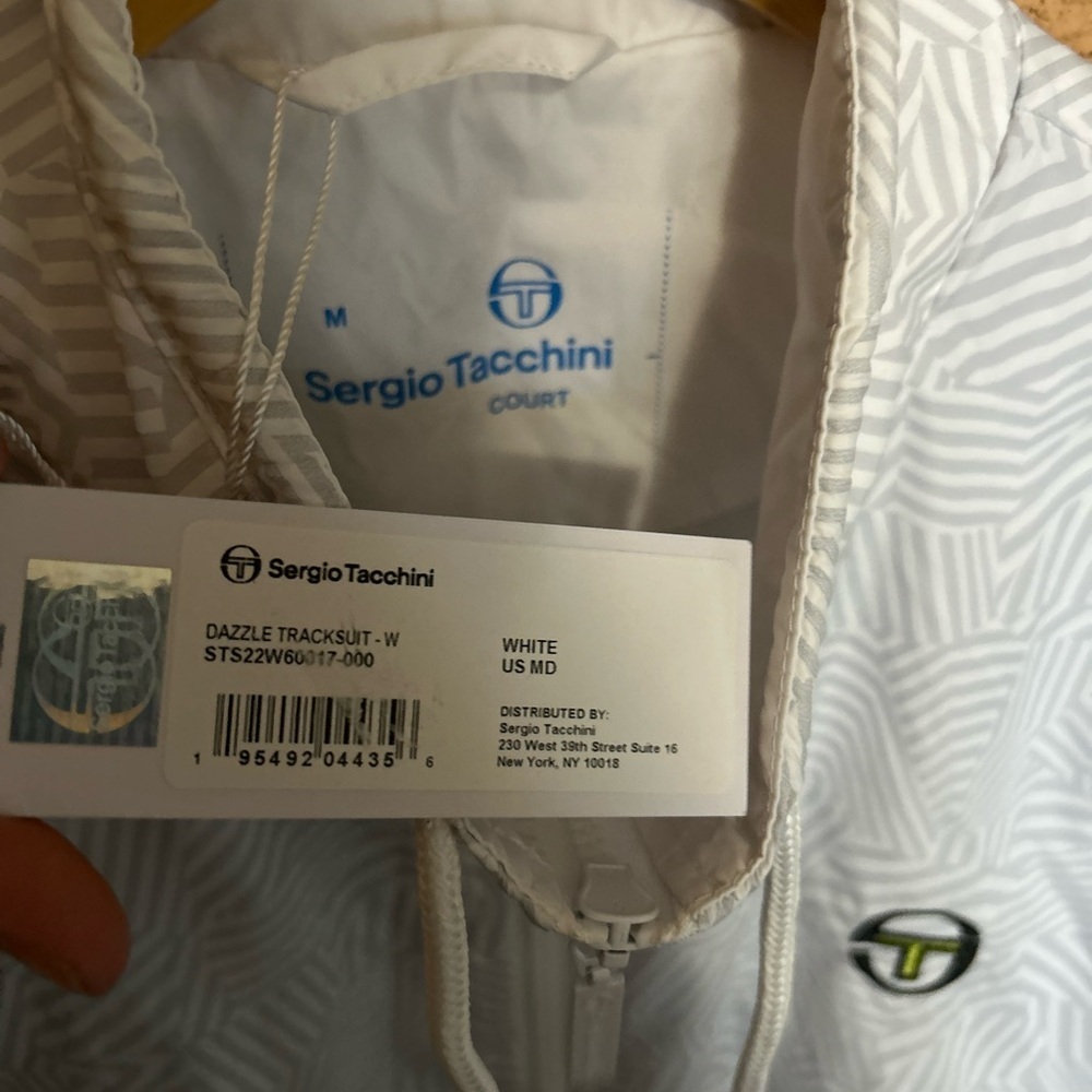 NWT Sergio Tacchini Court Dazzle Tracksuit Track Tennis Jacket & Pants Size M - Picture 4 of 7